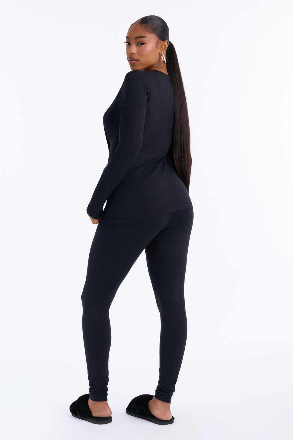 Second Skin Heat Thermal Base Layer PJ Legging Set - Black