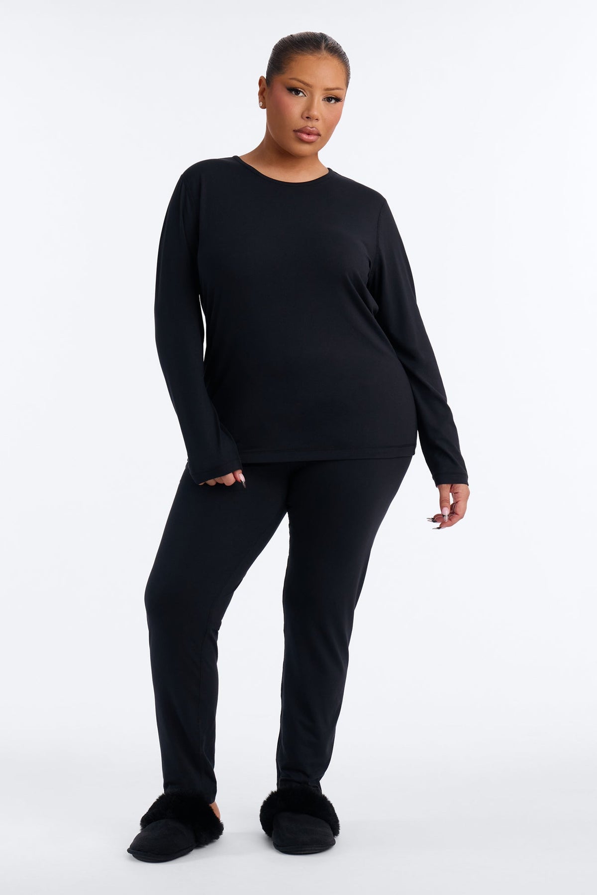 Second Skin Heat Thermal Base Layer PJ Legging Set - Black