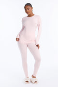 Second Skin Heat Thermal Base Layer PJ Legging Set - Pink