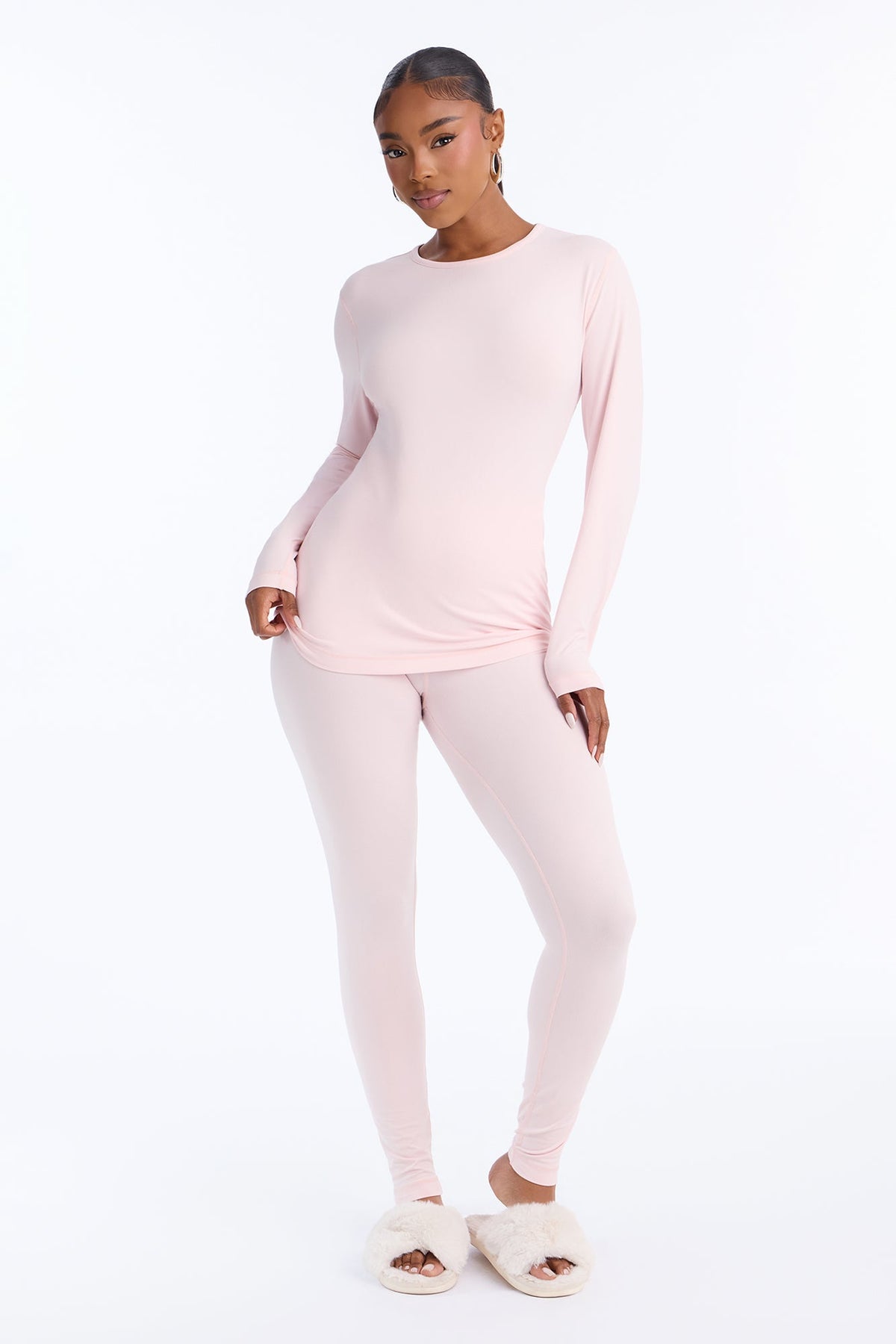 Second Skin Heat Thermal Base Layer PJ Legging Set - Pink
