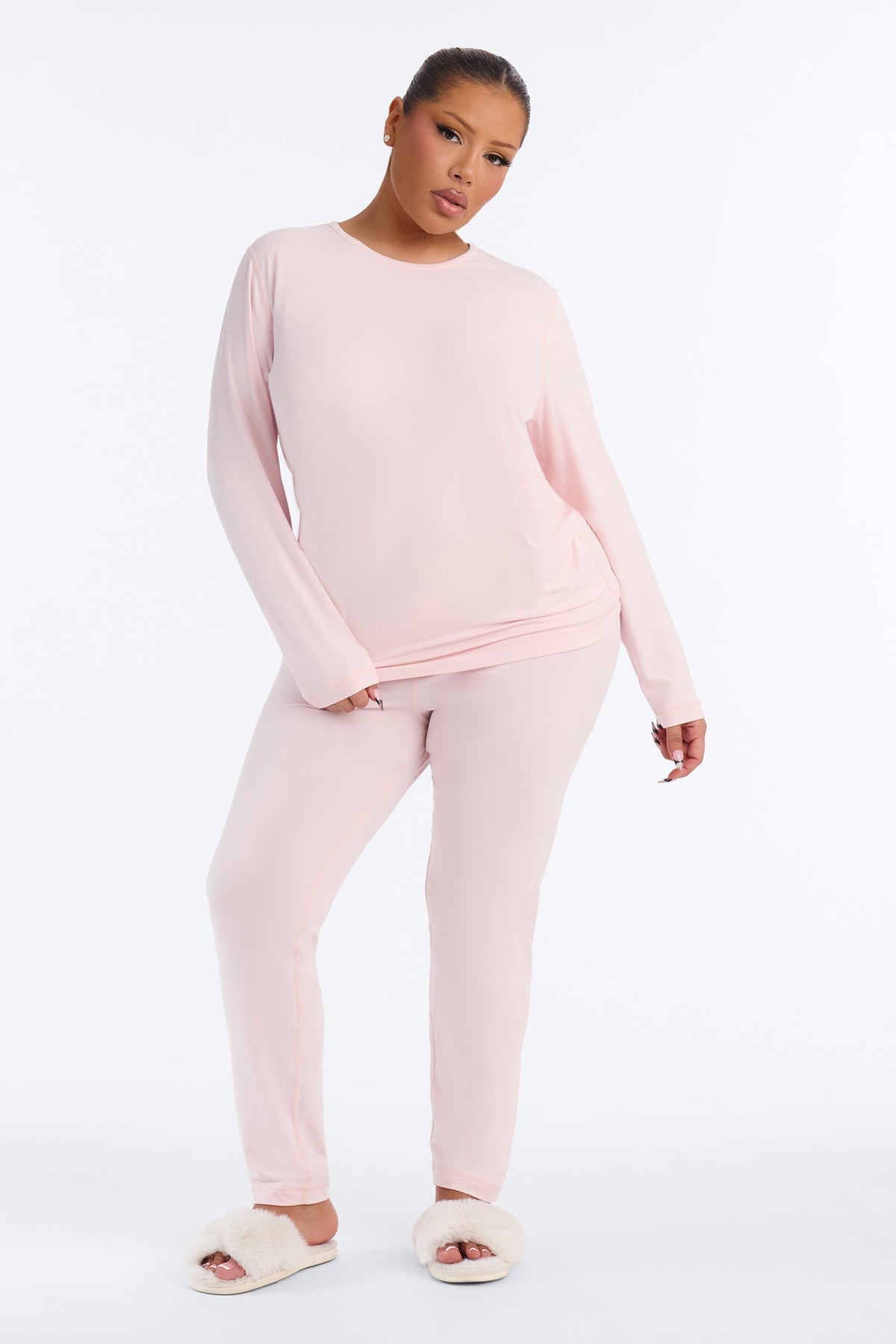 Second Skin Heat Thermal Base Layer PJ Legging Set - Pink