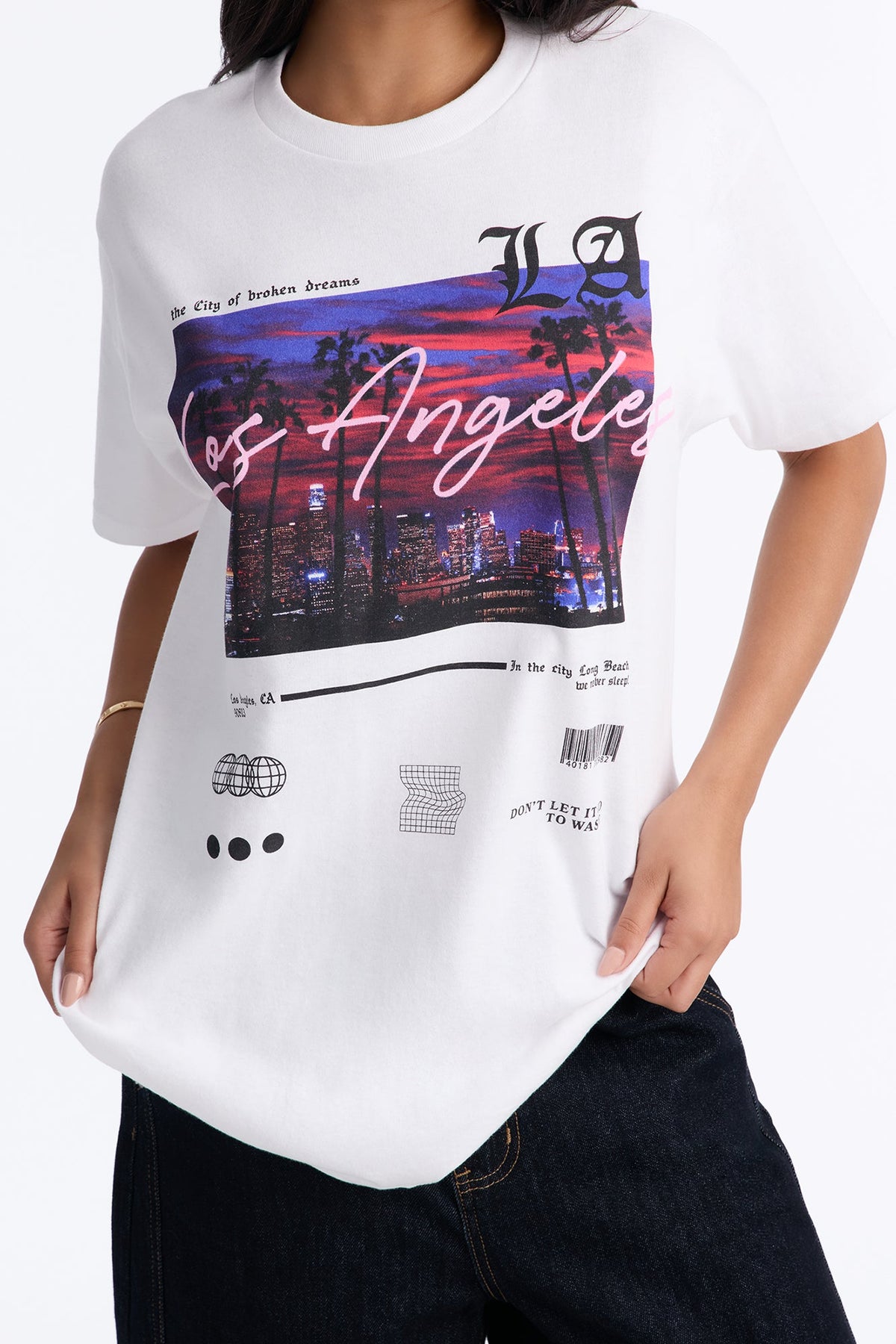 West Side Views Short Sleeve Tee - White