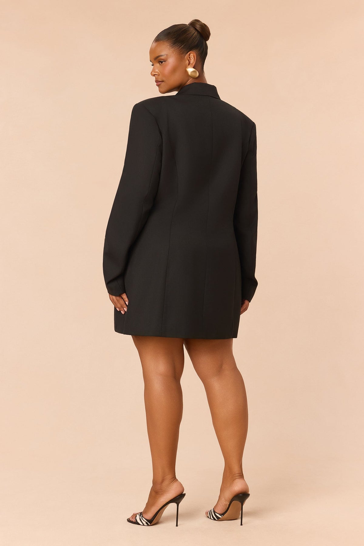 Rock Your World Blazer Mini Dress - Black