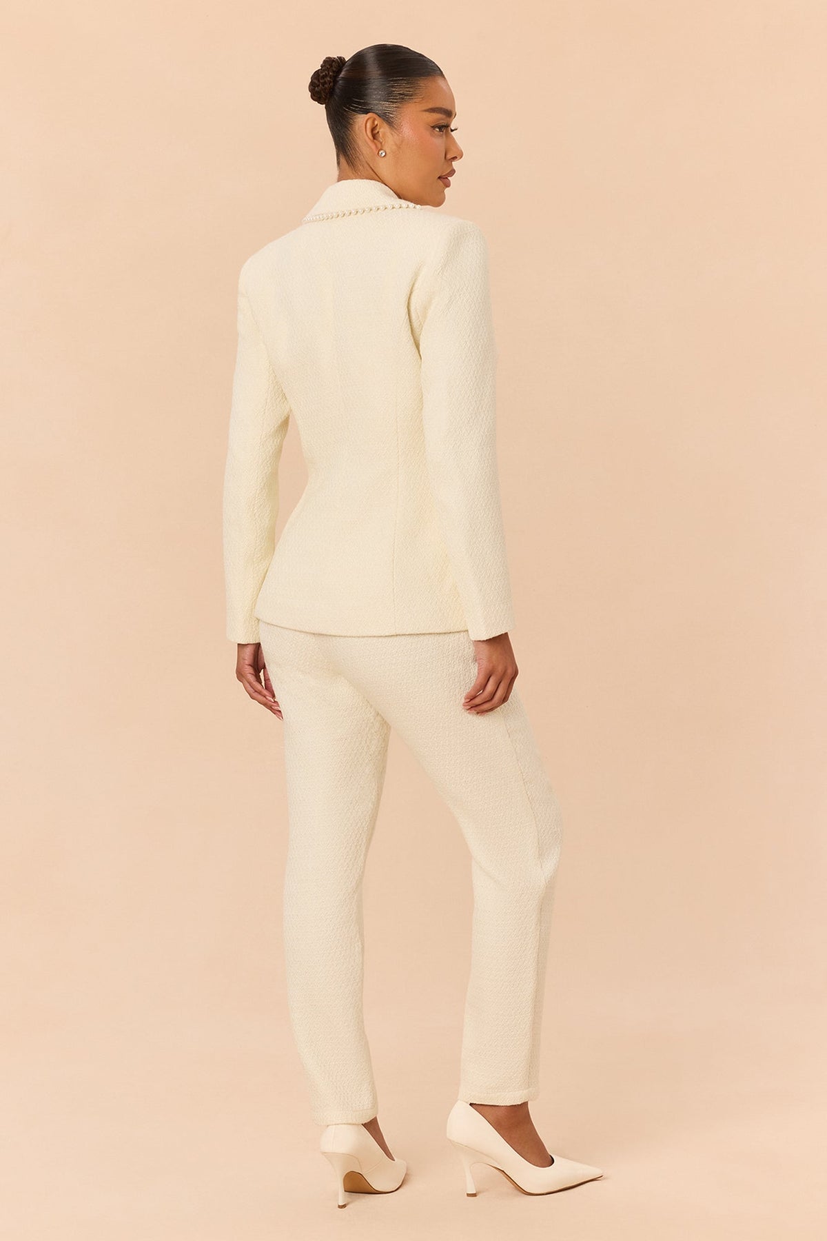 Soft Life 3 Piece Tweed Pant Set - Ivory