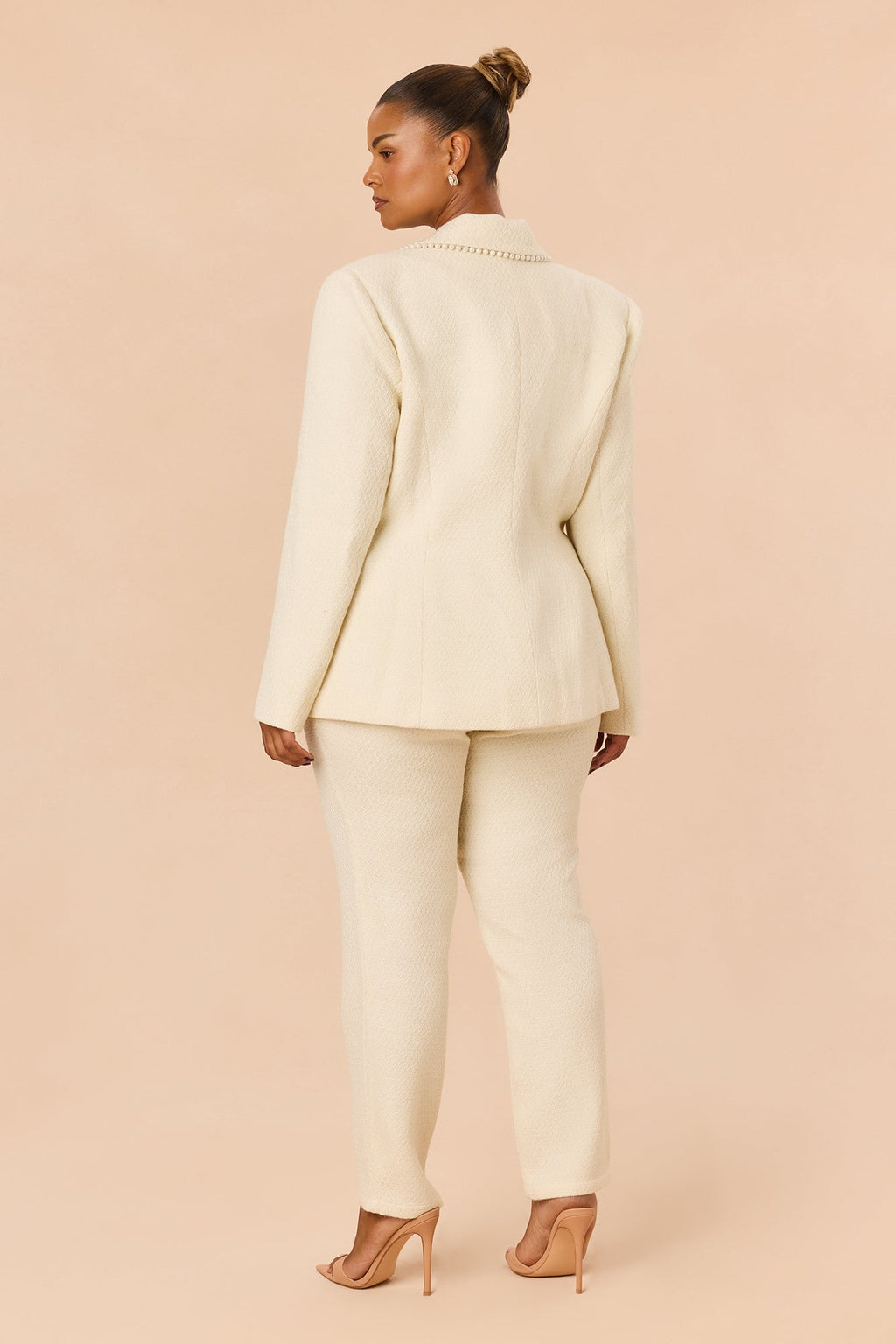 Soft Life 3 Piece Tweed Pant Set - Ivory
