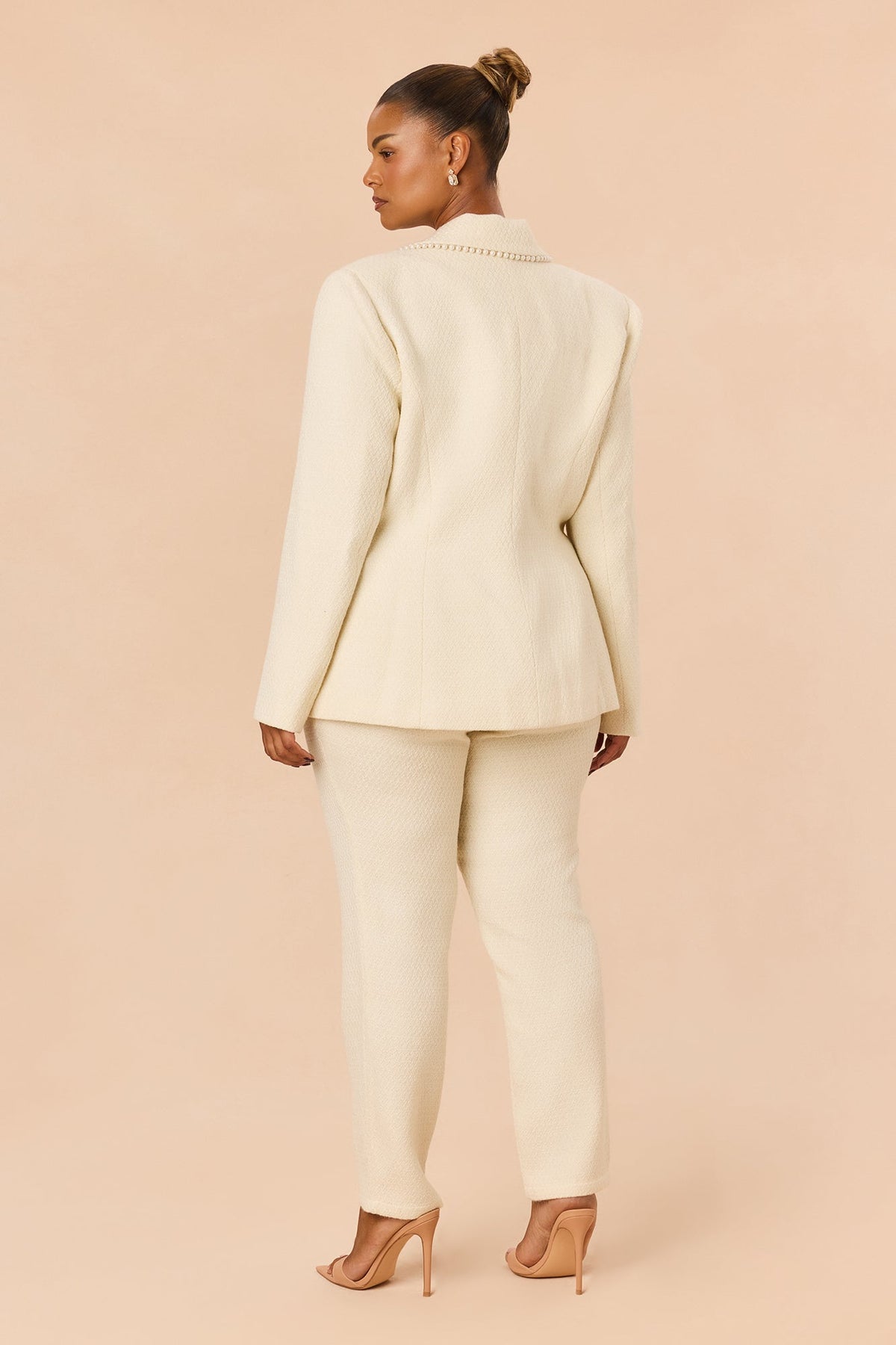 Soft Life 3 Piece Tweed Pant Set - Ivory