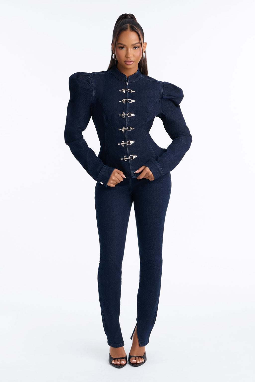 Windsor Stretch High Rise Skinny Jeans - Dark Wash