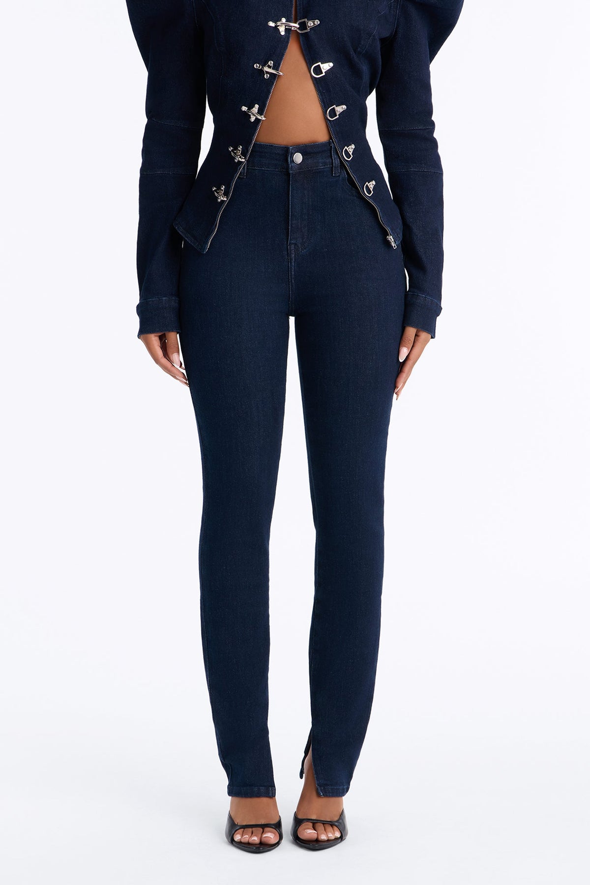 Windsor Stretch High Rise Skinny Jeans - Dark Wash