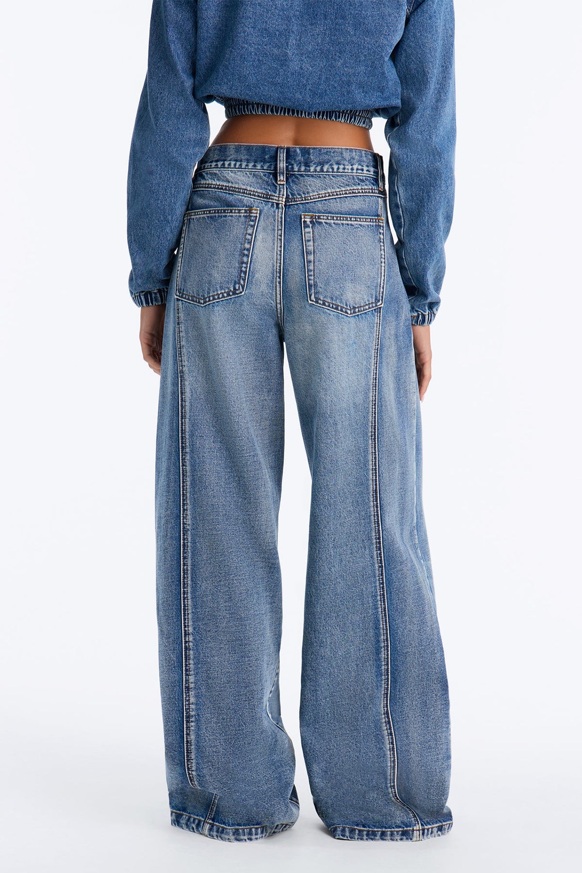 Canton Clasp Wide Leg Jeans - Dark Wash