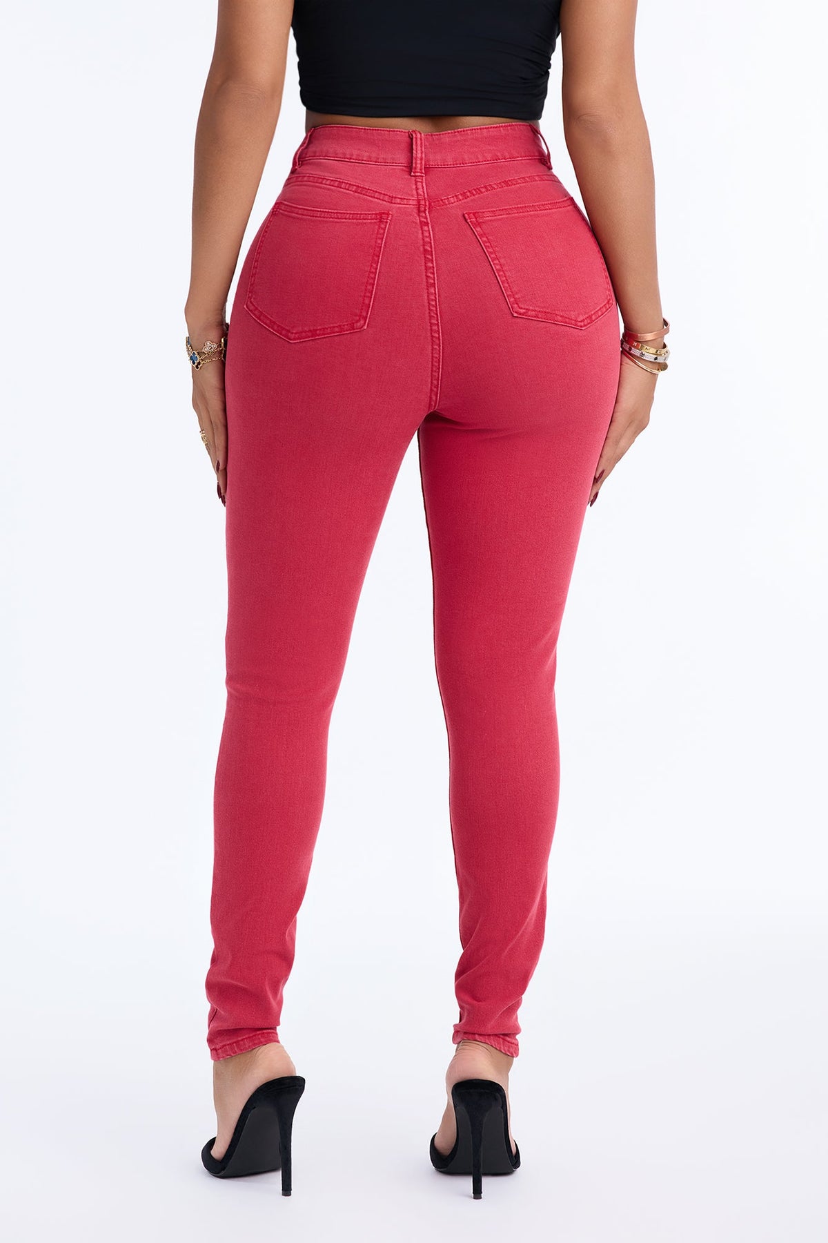 Sailor Girl Novelty Skinny Jeans - Red