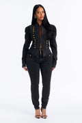 Royal Title High Rise Skinny Jeans - Black Wash