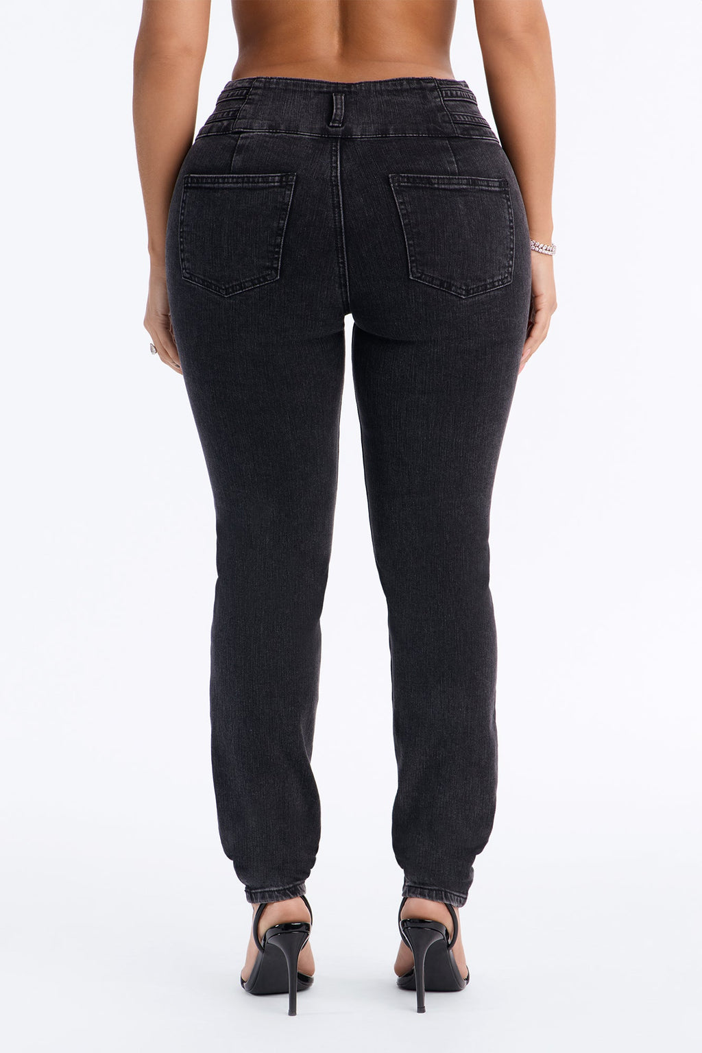 Royal Title High Rise Skinny Jeans - Black Wash