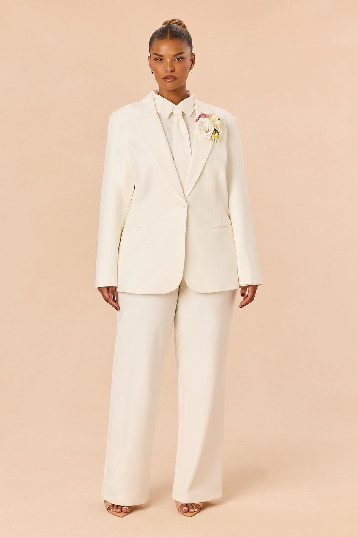 Too Timeless 3 Piece Pant Set - White