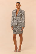 All Mine Zebra Midi Skirt Set - White/Black