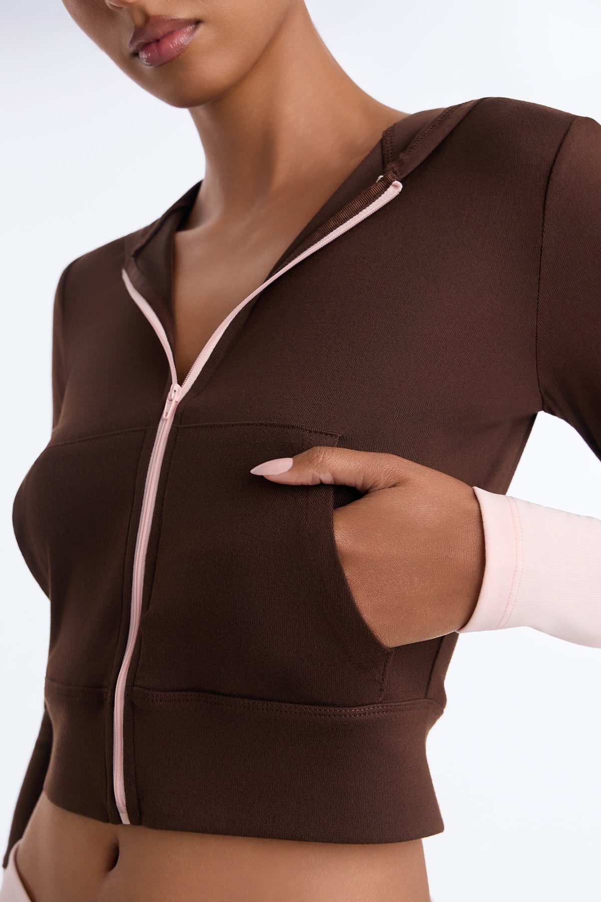 Guila Contrast Pant Set - Brown/combo