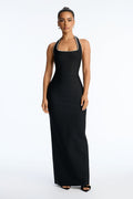 Met Your Match Bandage Halter Maxi Dress - Black