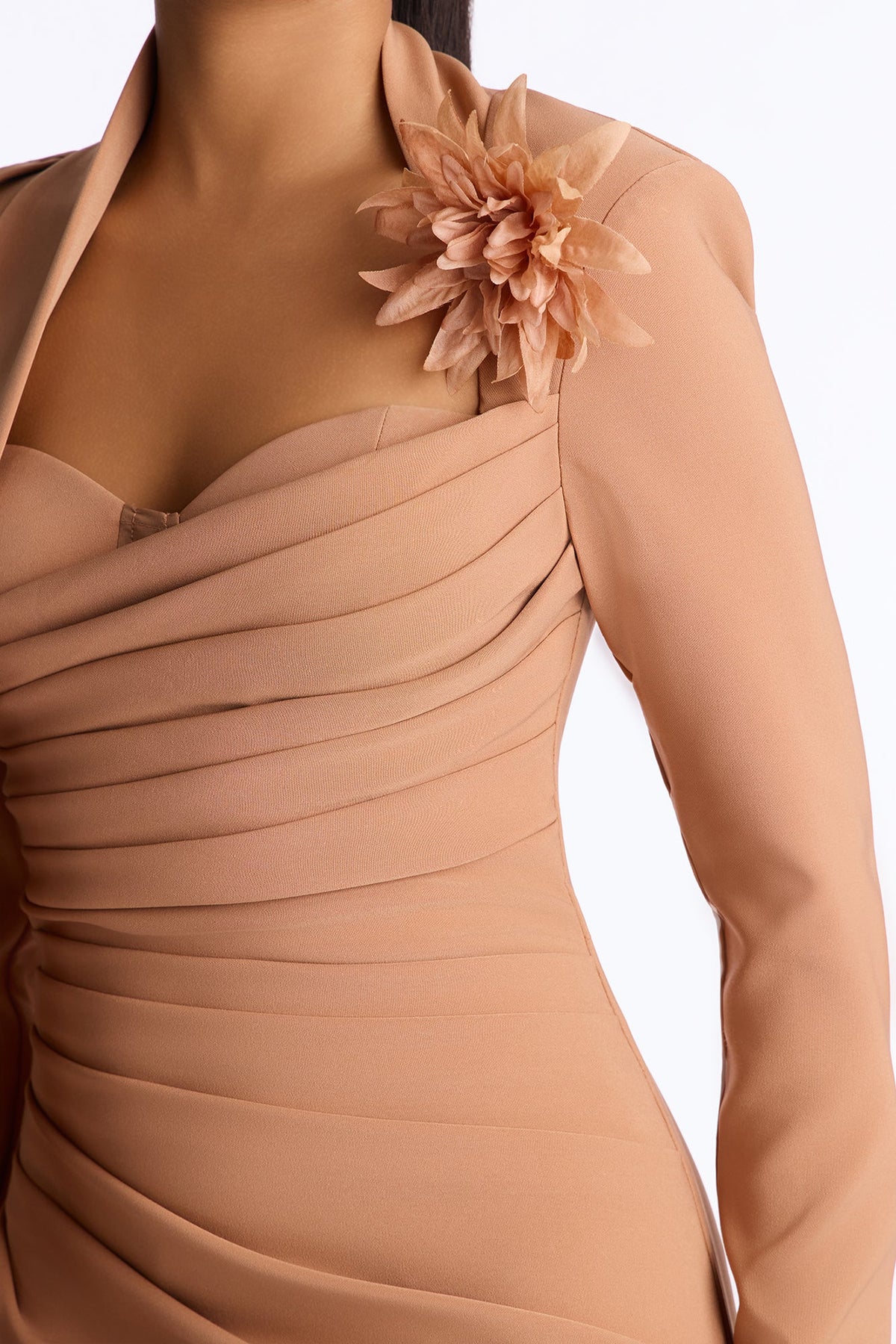 Icon Crepe Maxi Dress - Tan