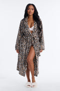Laying Low Leopard Plush Hooded Robe - Leopard