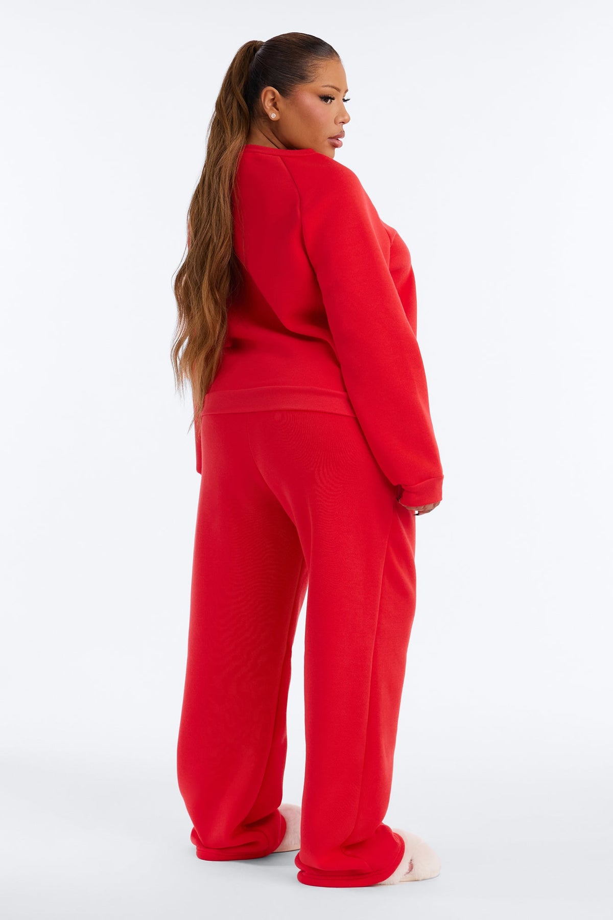 Christmas Dreams PJ Fleece Sweatshirt & Pant Set - Red