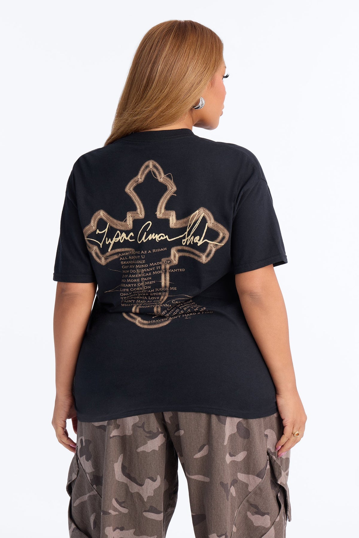 Tupac Monochrome Classic Tee - Black