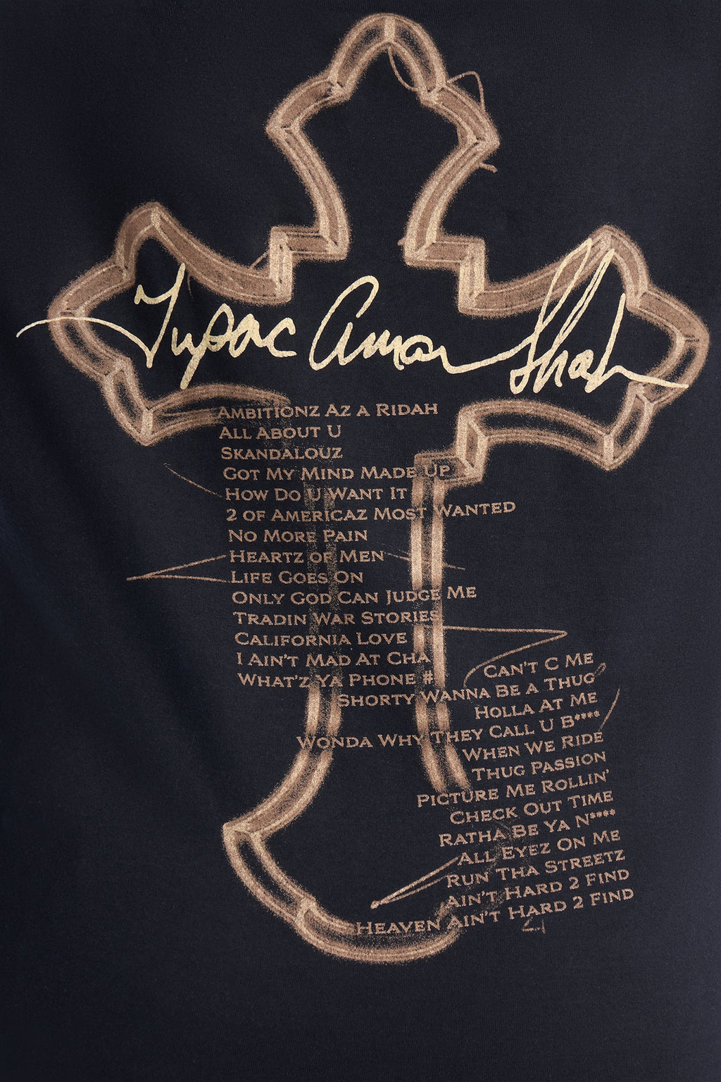 Tupac Monochrome Classic Tee - Black