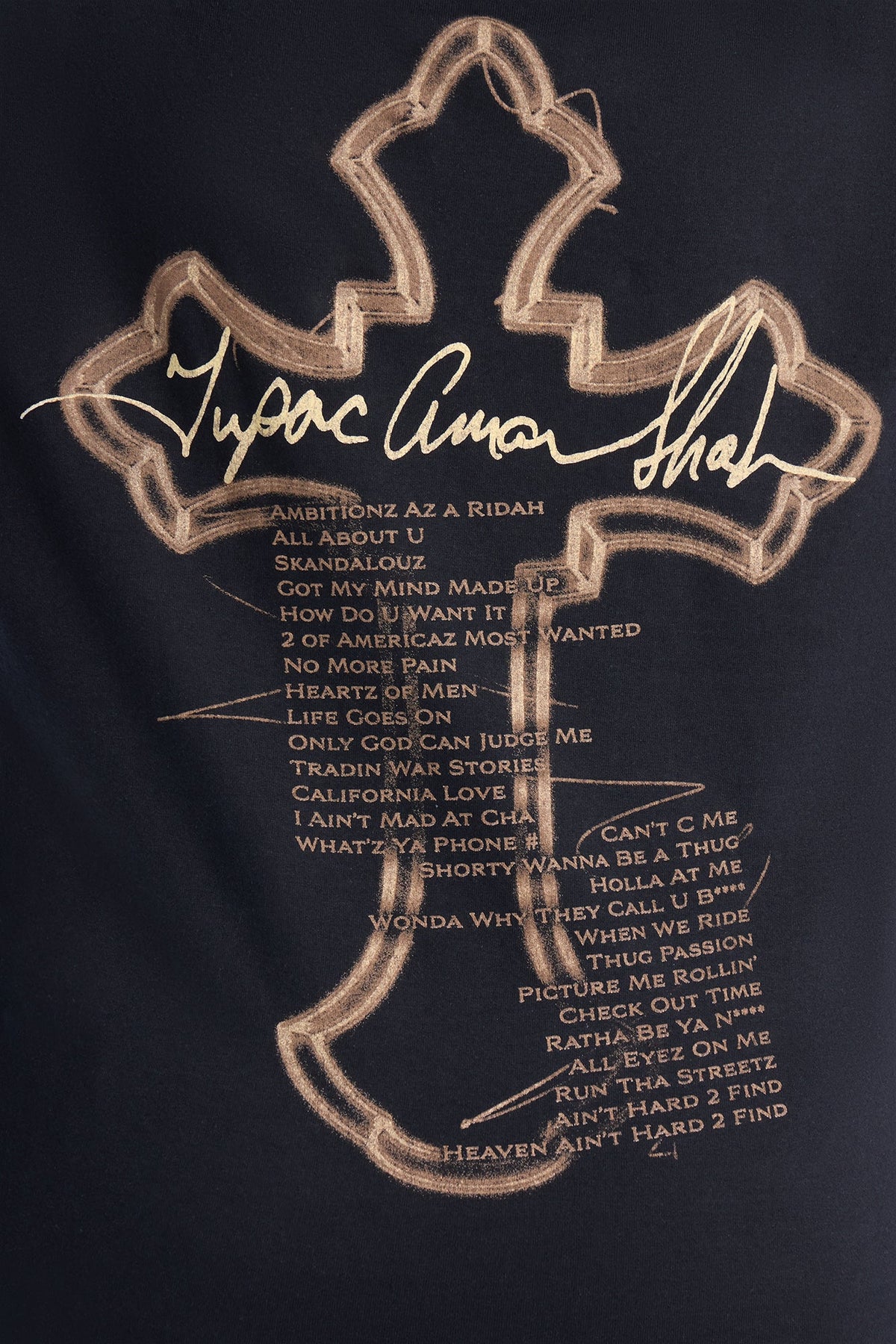 Tupac Monochrome Classic Tee - Black