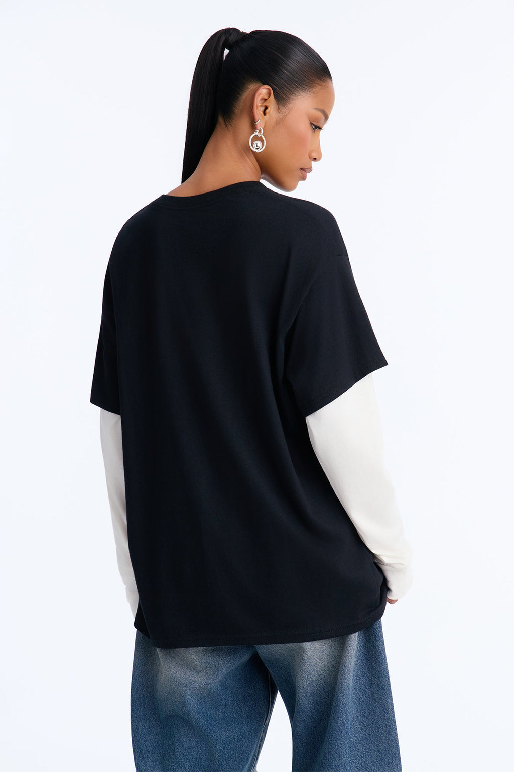 Snoop Dogg Layered Long Sleeve Tee - Black/combo
