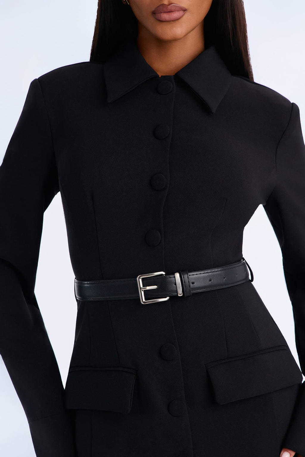 Born For This Belted Blazer Mini Dress - Black