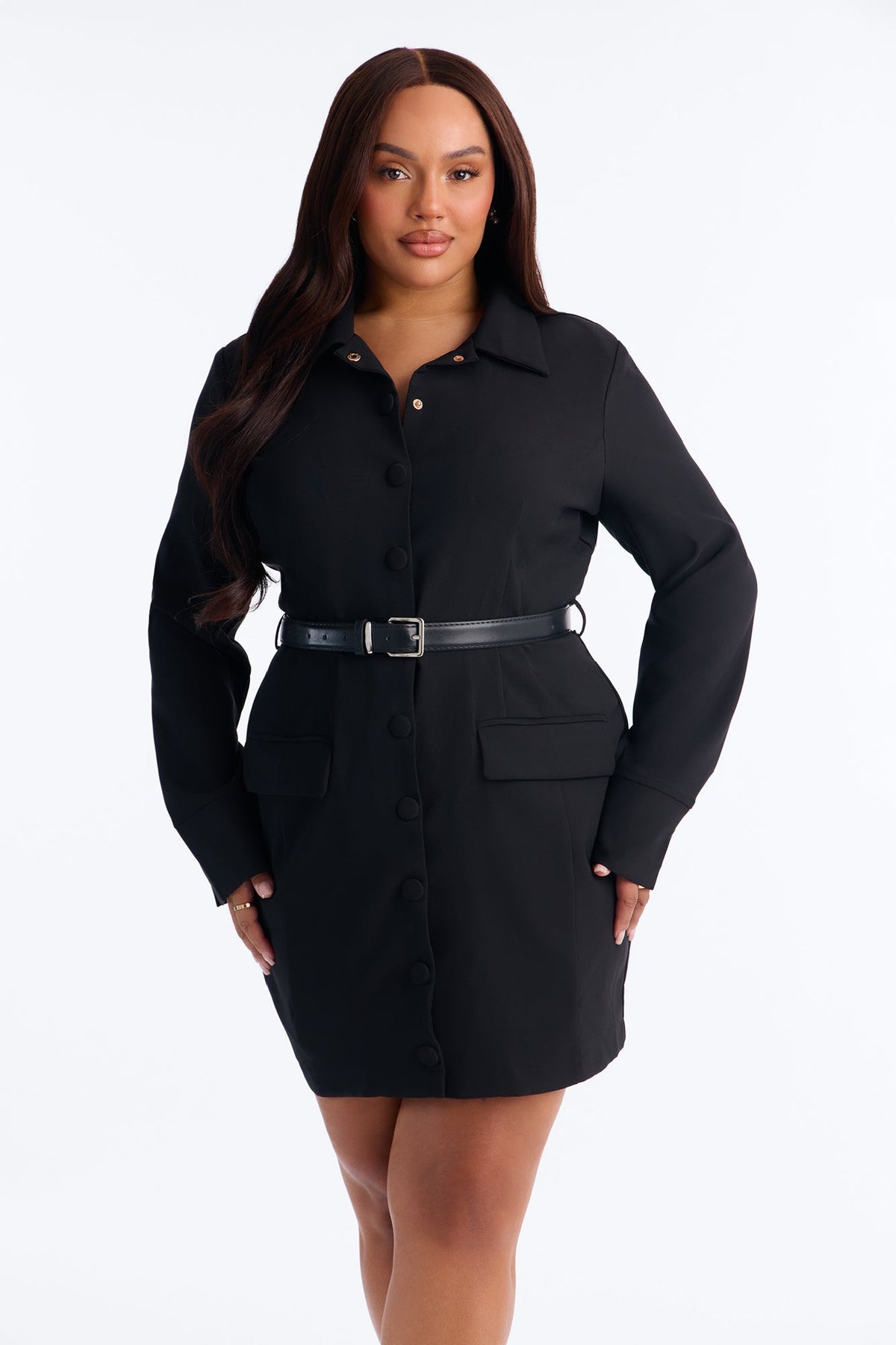 Born For This Belted Blazer Mini Dress - Black