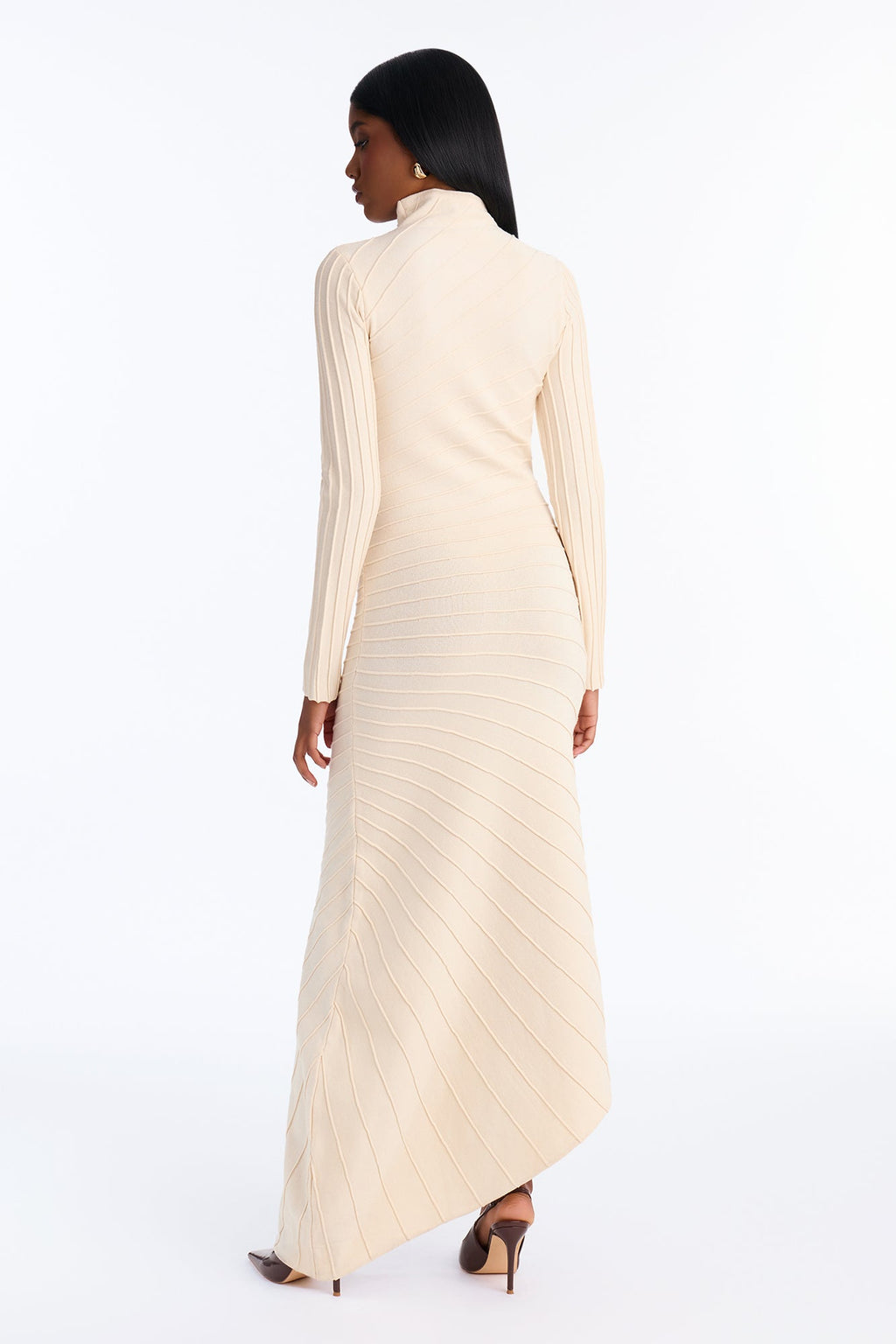 Manhattan Muse Sweater Maxi Dress - Cream