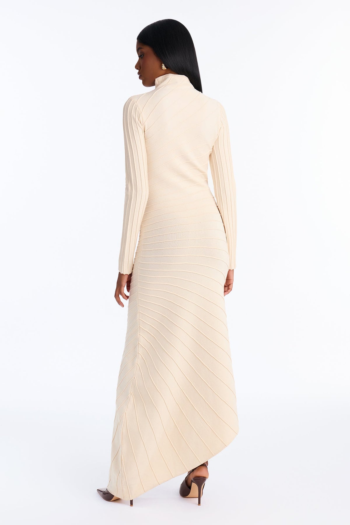 Manhattan Muse Sweater Maxi Dress - Cream