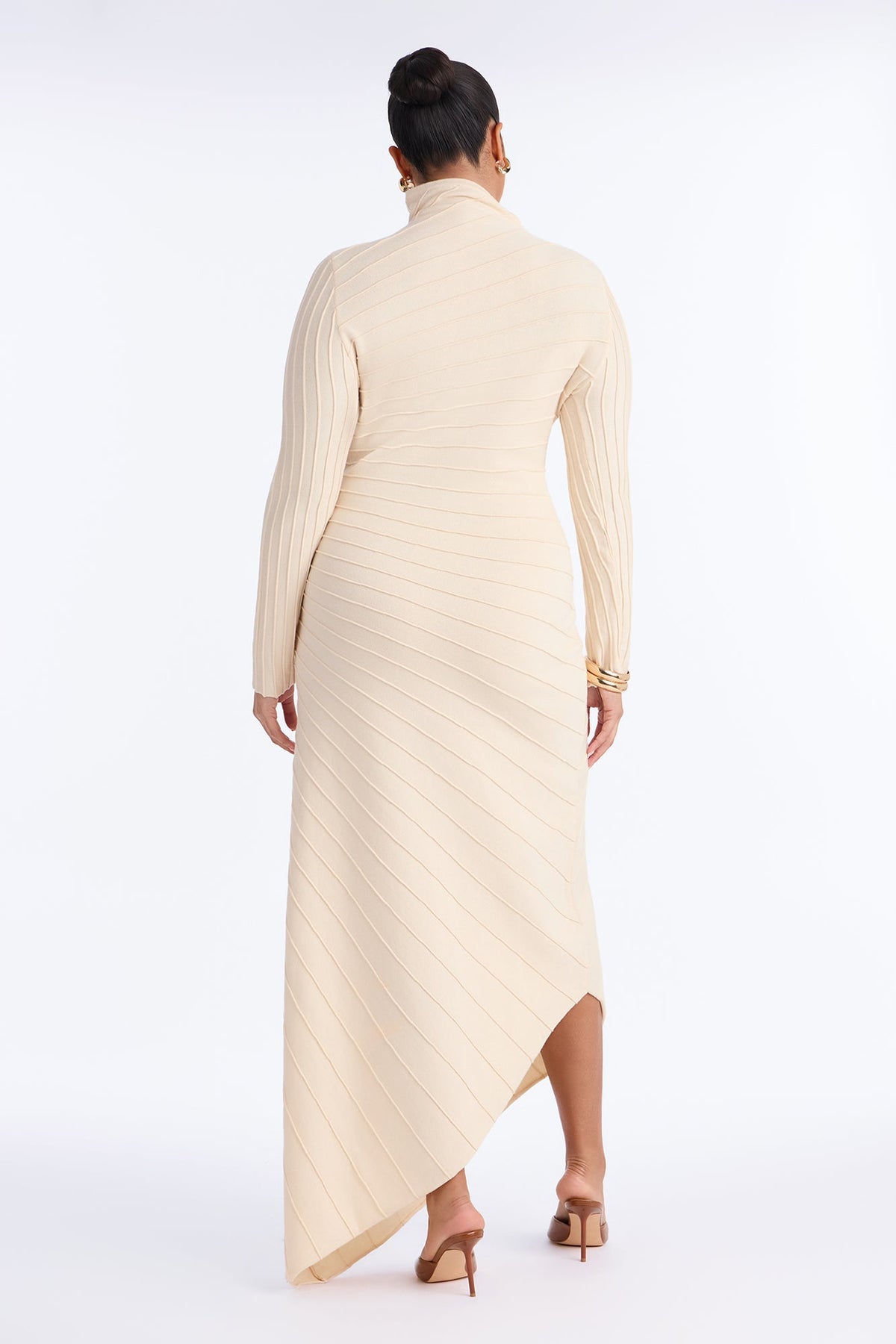 Manhattan Muse Sweater Maxi Dress - Cream