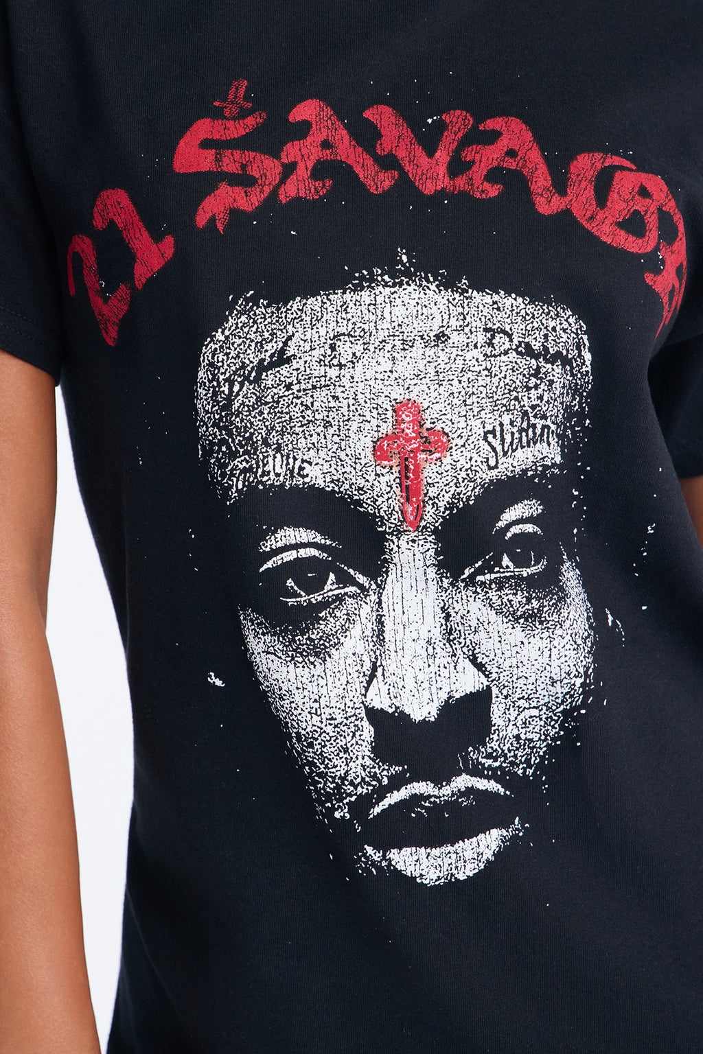 21 Savage Monotone Portrait Tee - Black