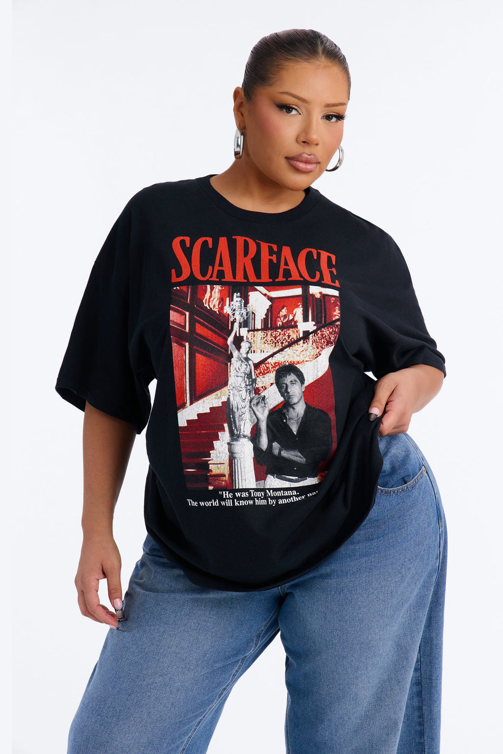 Scarface Mansion Portrait Tee - Black