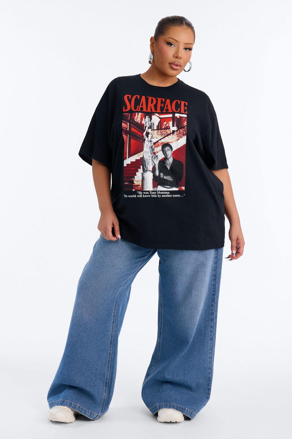 Scarface Mansion Portrait Tee - Black