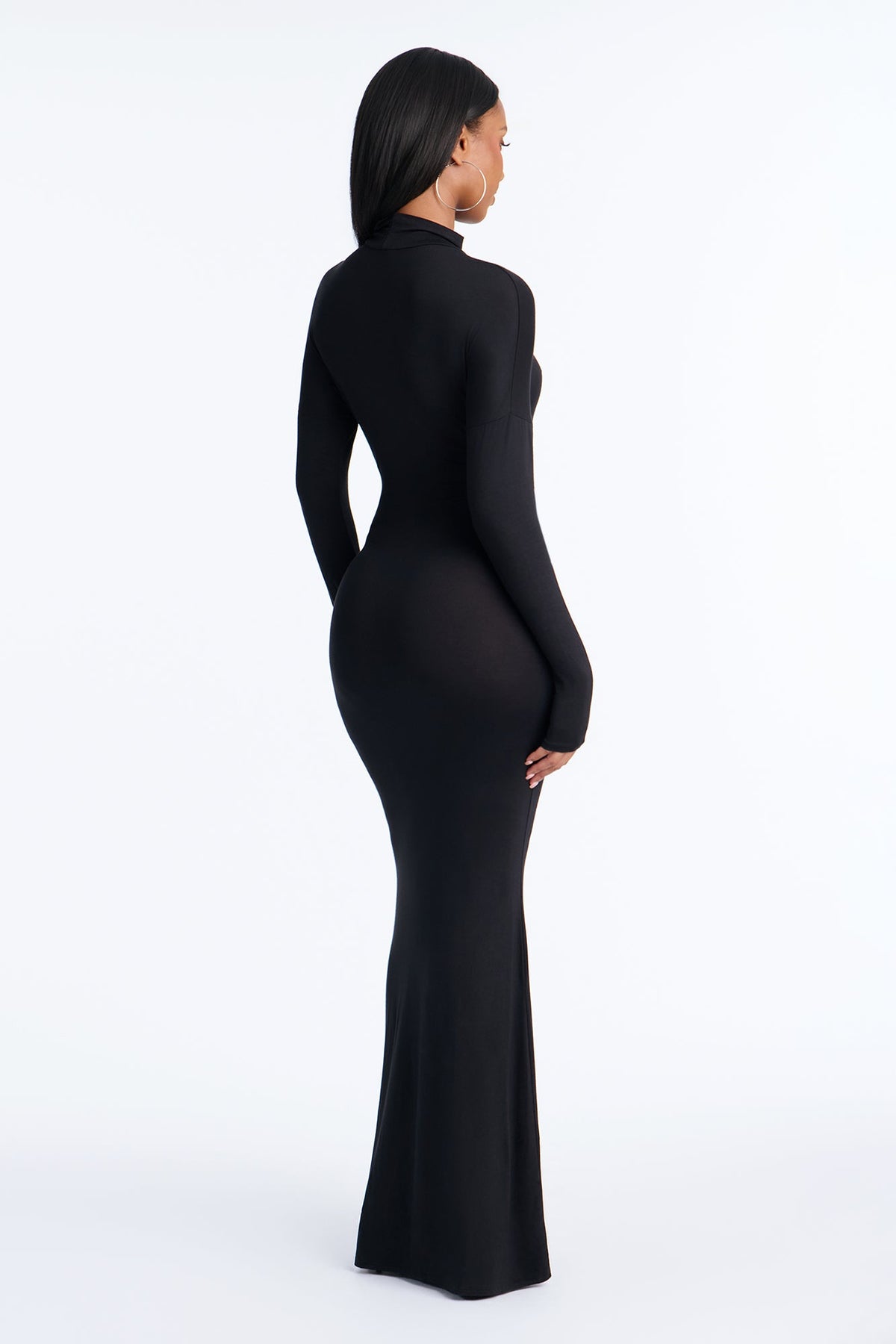 All Yours Long Sleeve Maxi Dress - Black