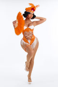 Sin City Siren 5 Piece Costume Set - Orange