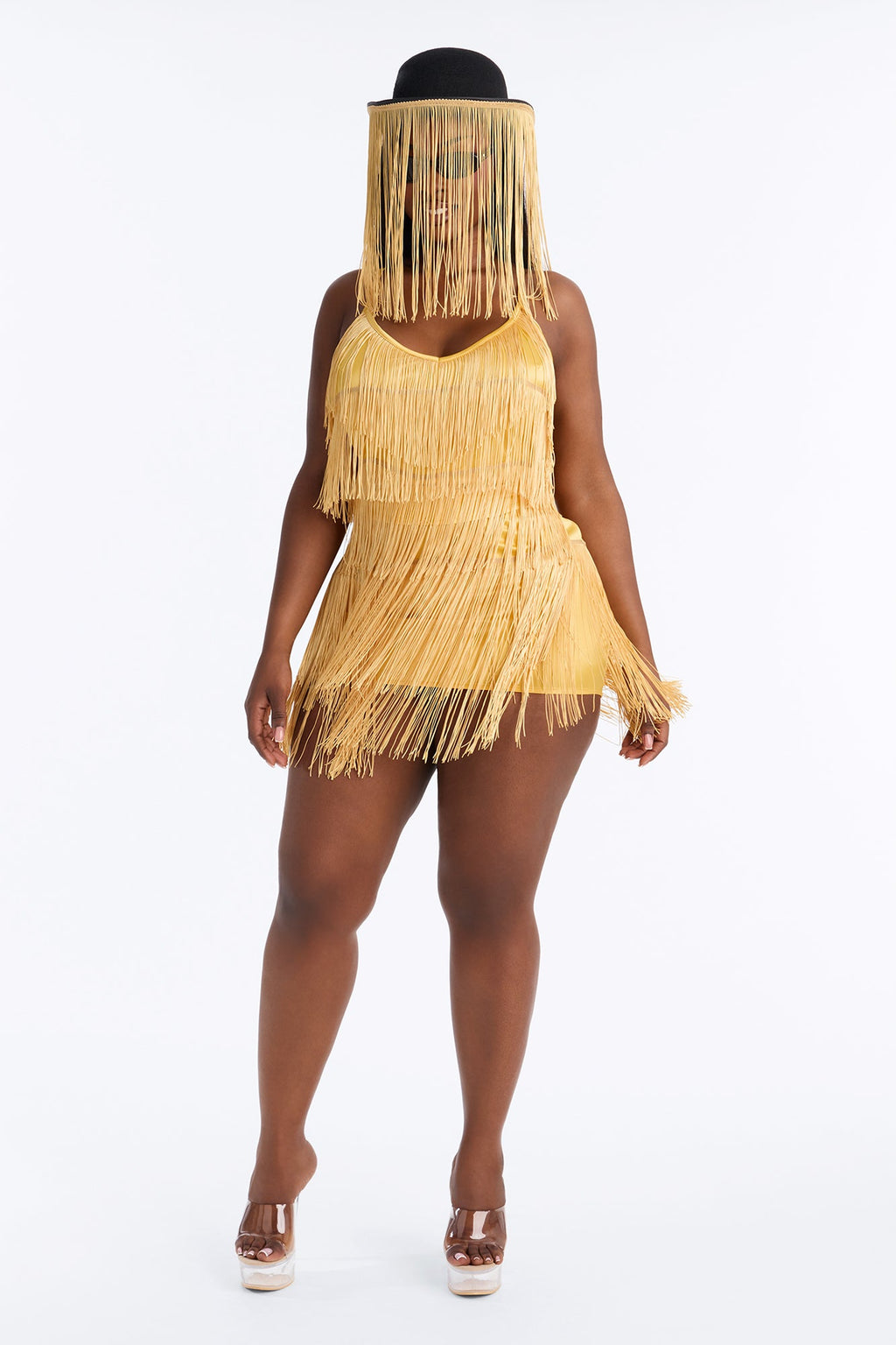 Sexy Cousin Creeper 4 Piece Costume Set - Taupe