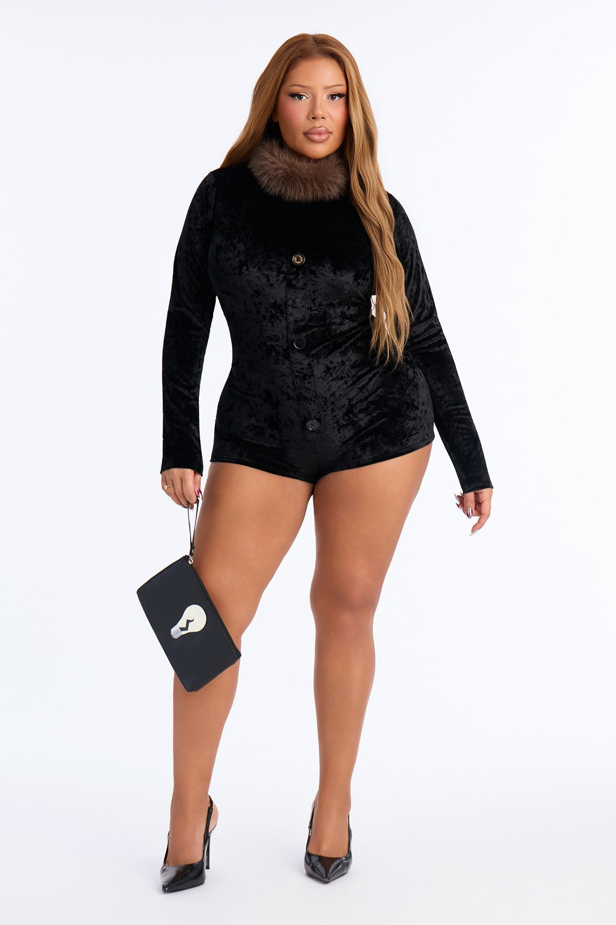 Hot And Haunted 2 Piece Costume Set - Black