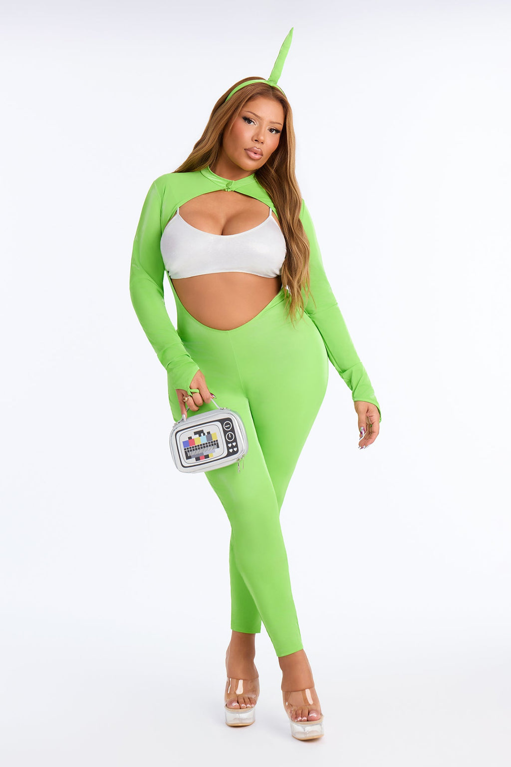 Flirty Green 4 Piece Costume Set - Green
