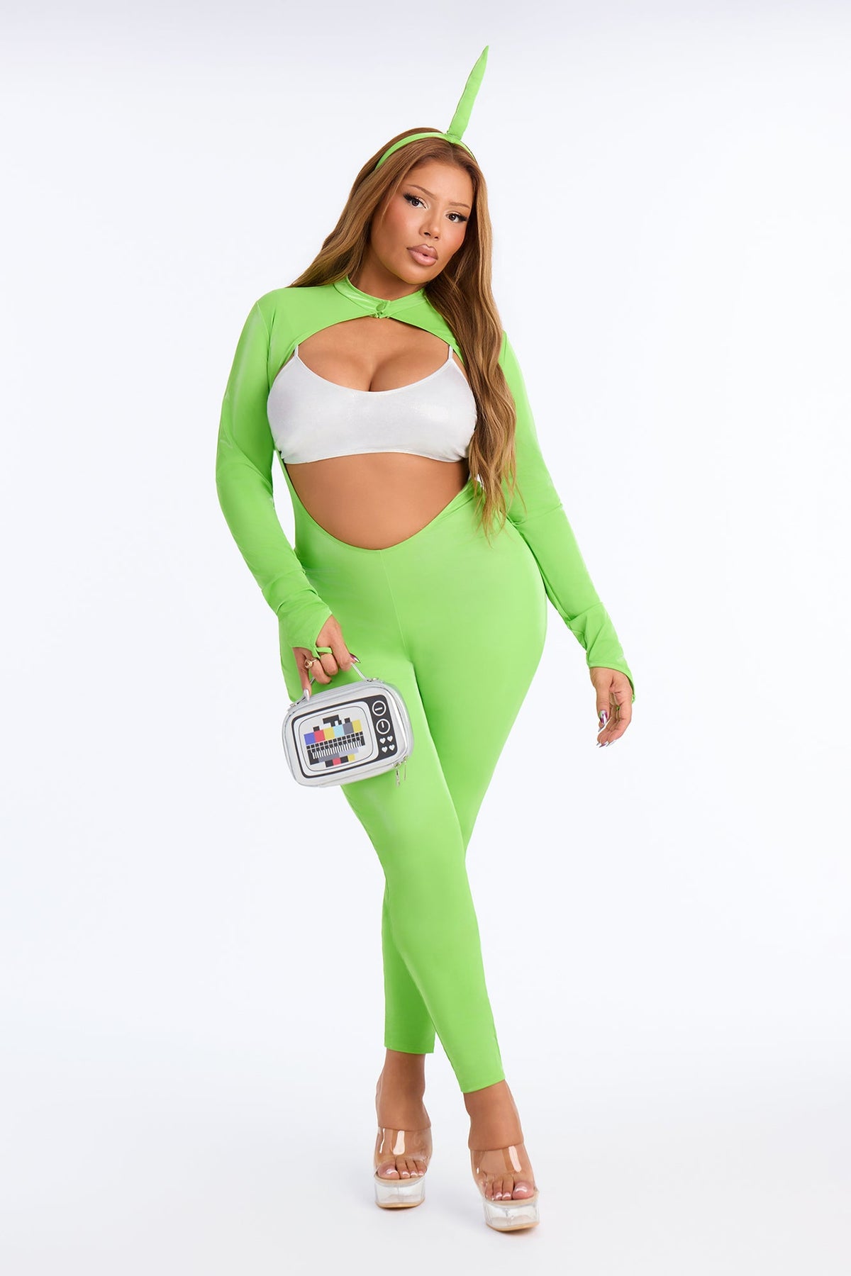 Flirty Green 4 Piece Costume Set - Green