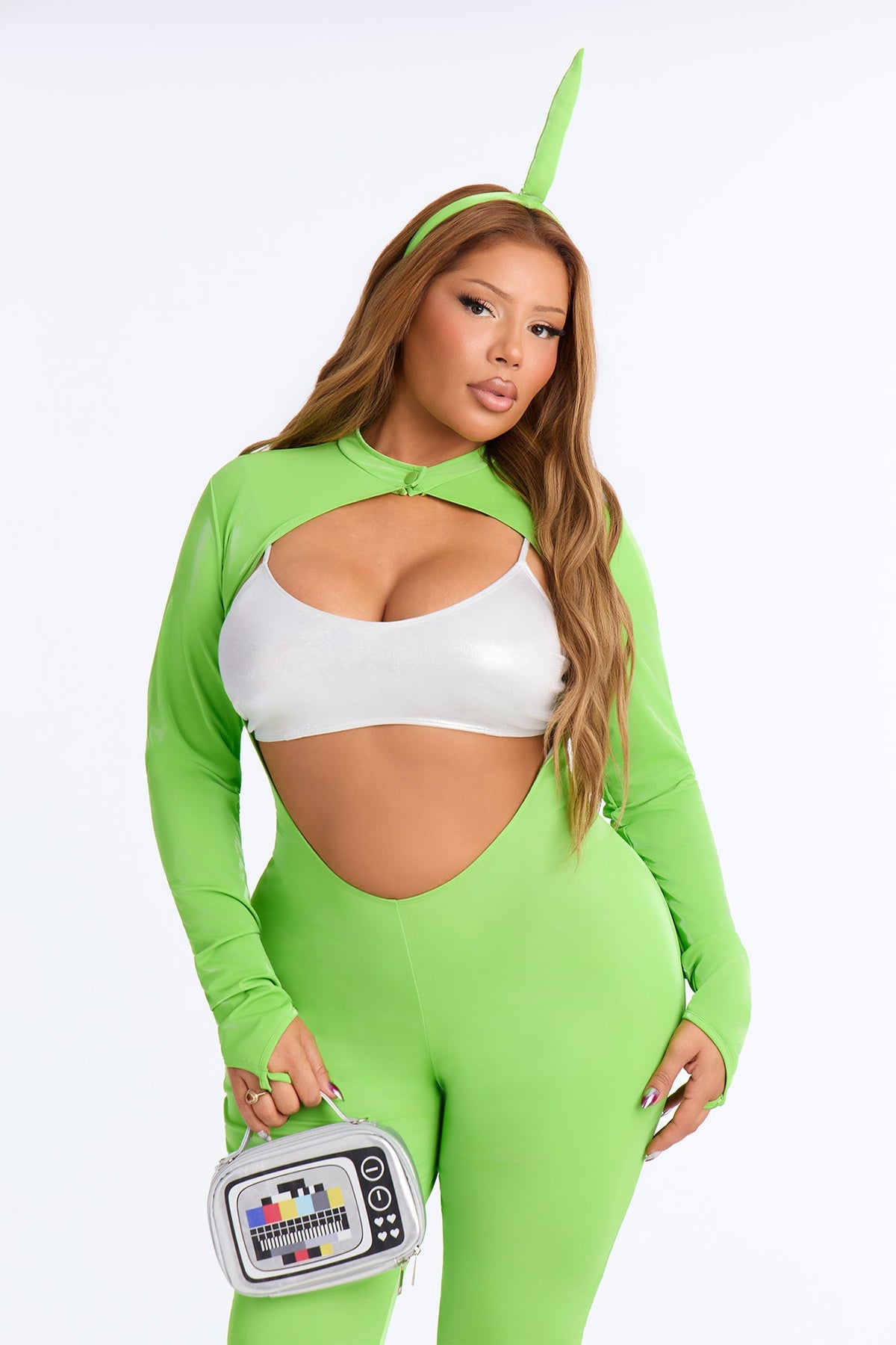 Flirty Green 4 Piece Costume Set - Green