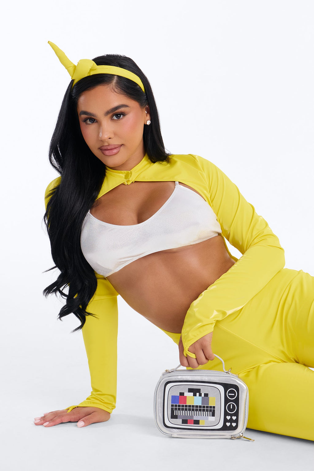 Lala Lust 4 Piece Costume Set - Yellow