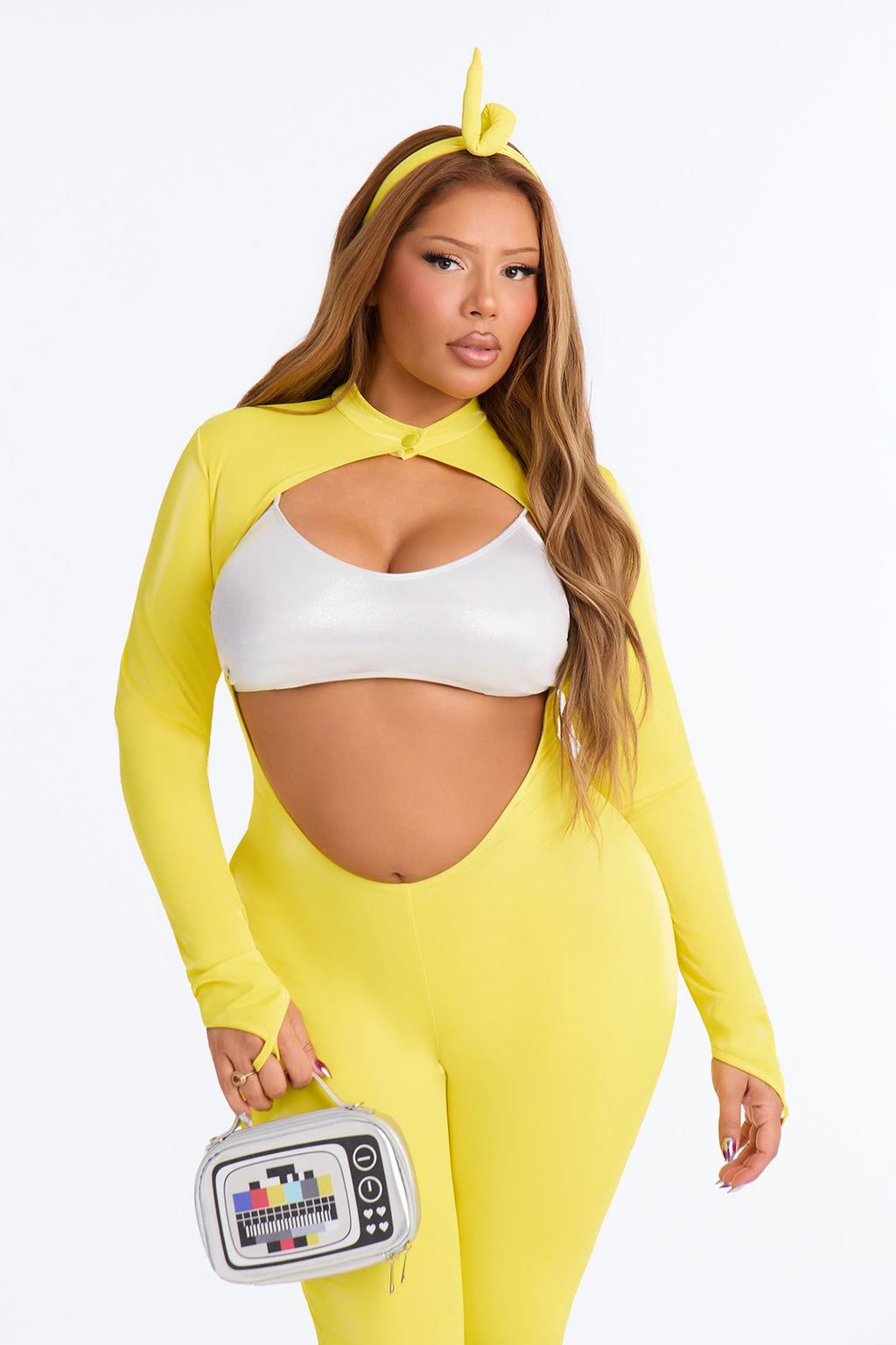 Lala Lust 4 Piece Costume Set - Yellow