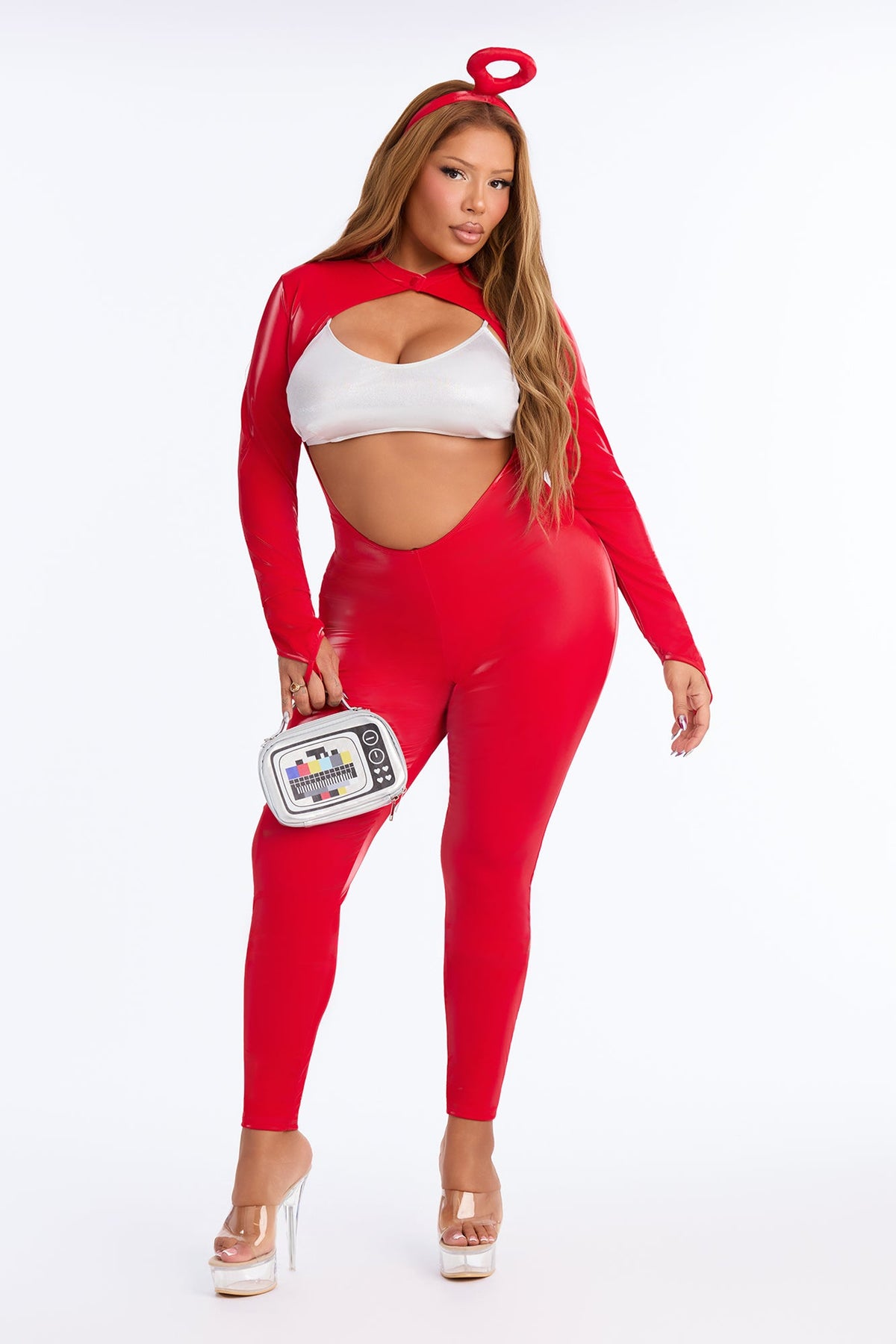 Po-ssibly Hot 4 Piece Costume Set - Red