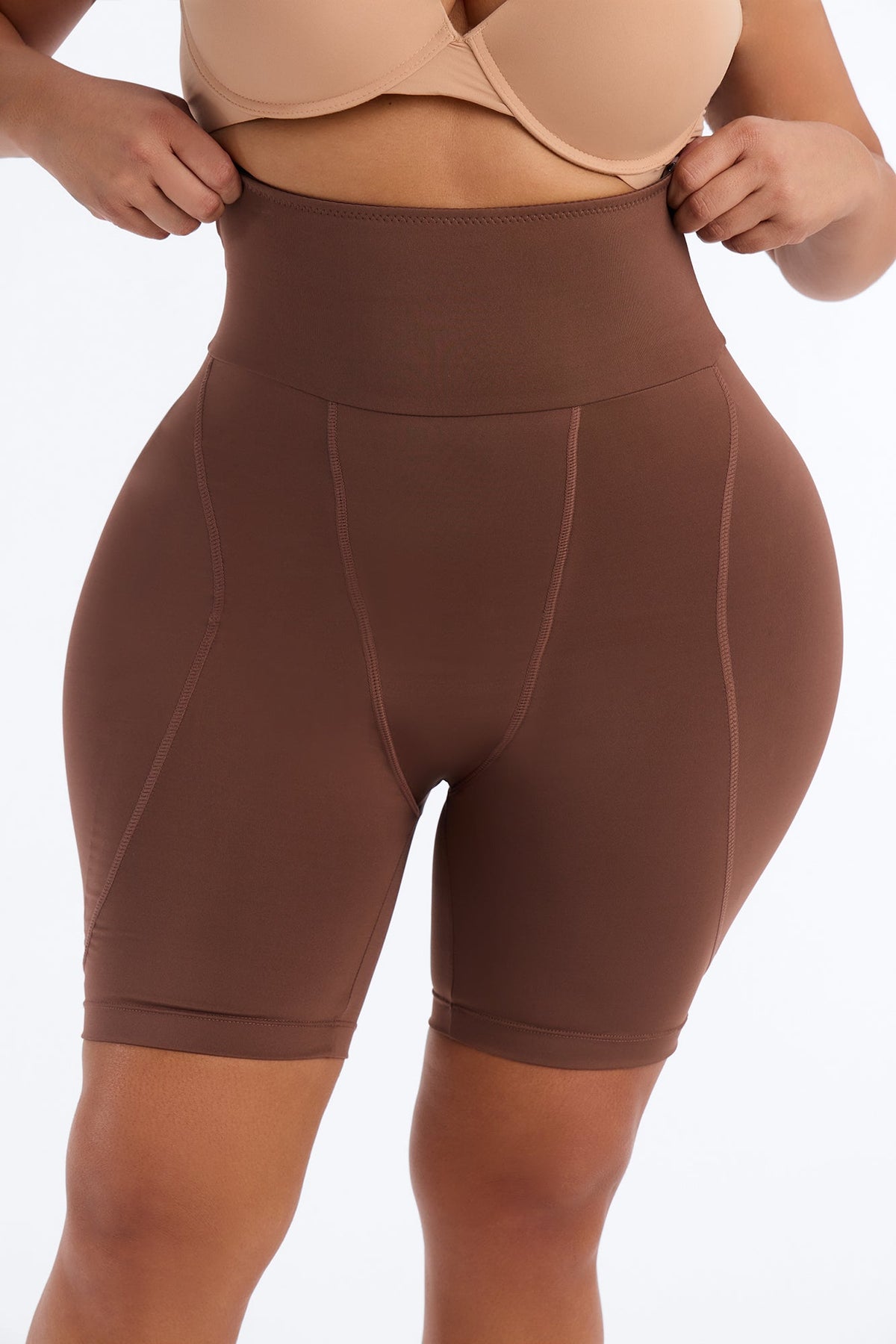 Looking Curvy Padded Hips Shapewear Short - Mocha