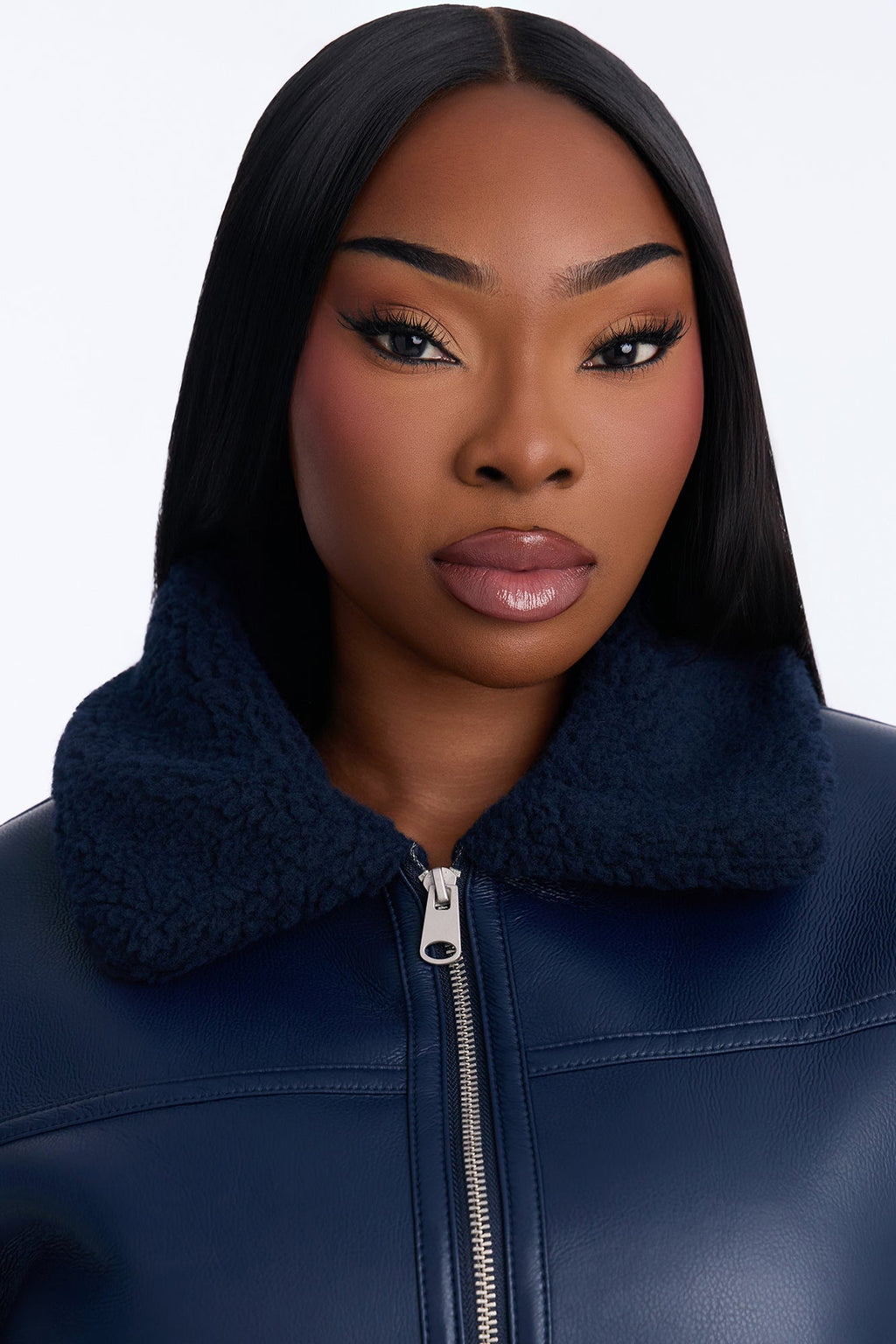 Downtown Girl Bomber Jacket - Indigo