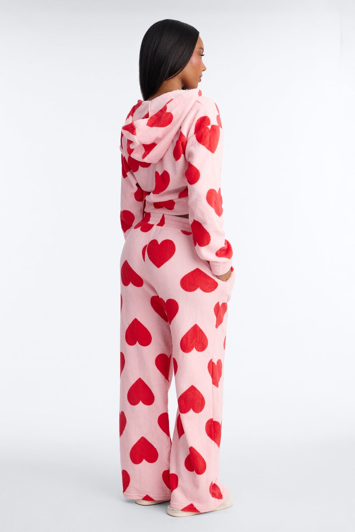Heart So Full 2pc Plush PJ Pant Set - Pink