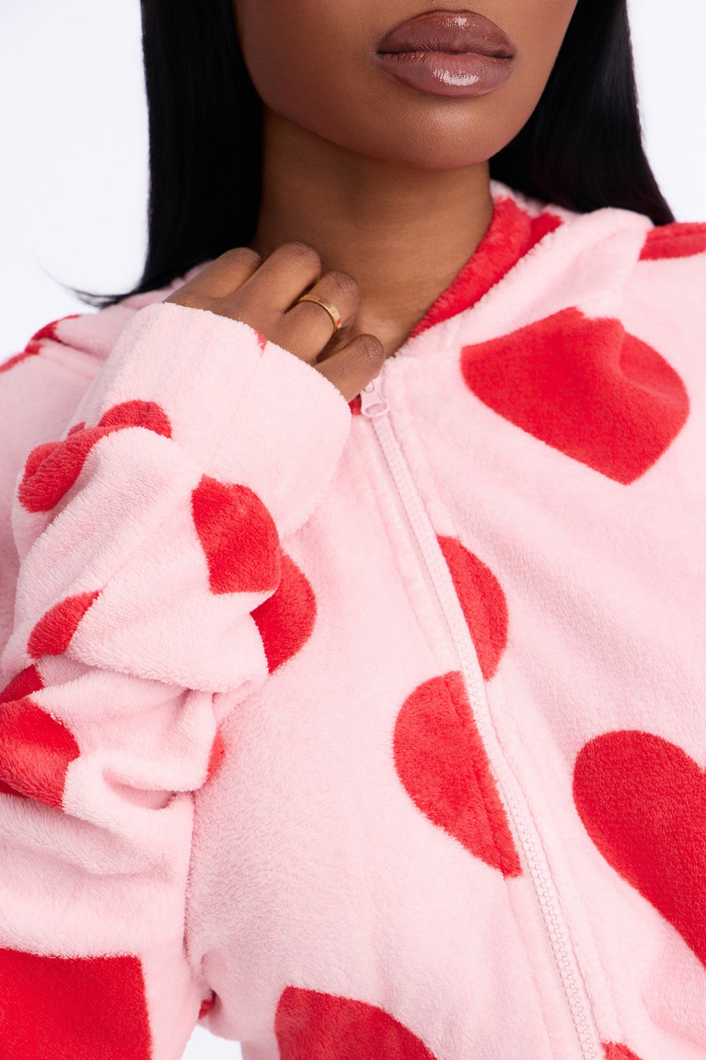 Heart So Full 2pc Plush PJ Pant Set - Pink