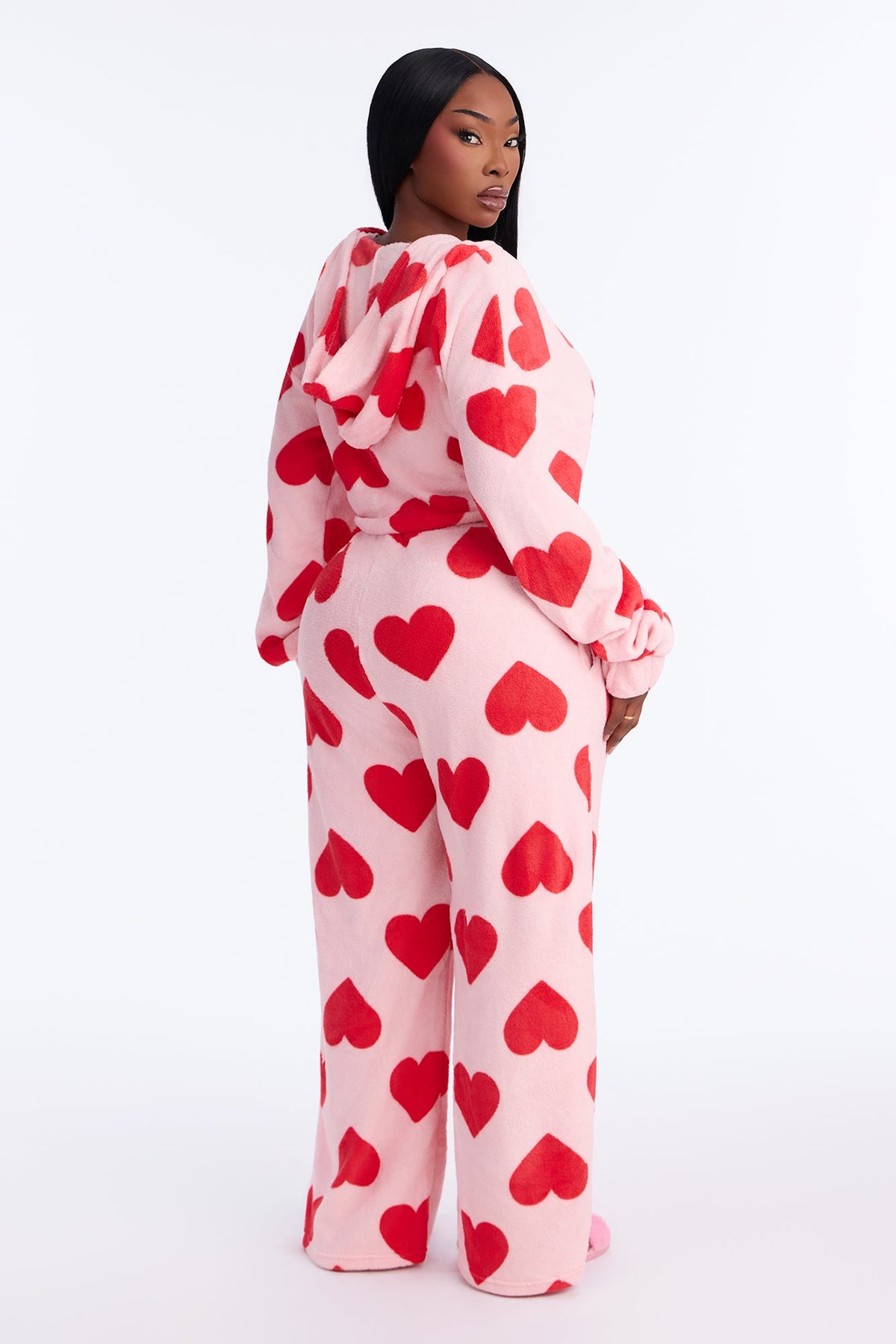 Heart So Full 2pc Plush PJ Pant Set - Pink